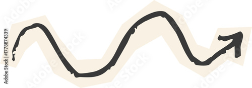 Arrow crayon chalk hand drawn doodle grunge line set. Cursor scribble wavy swirl, comic simple element. 