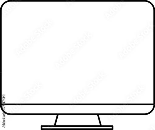 Simple and modern design of a computer monitor. The screen is blank, offering room for various displays