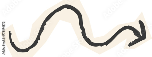 Arrow crayon chalk hand drawn doodle grunge line set. Cursor scribble wavy swirl, comic simple element. 