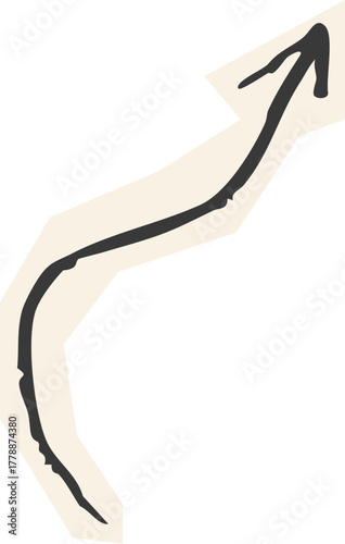 Arrow crayon chalk hand drawn doodle grunge line set. Cursor scribble wavy swirl, comic simple element. 