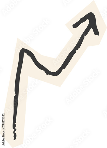 Arrow crayon chalk hand drawn doodle grunge line set. Cursor scribble wavy swirl, comic simple element. 