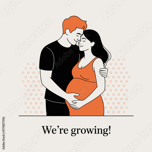 A couple stands together joyfully announcing their growing family, showcasing love and companionship as they look forward to the beautiful journey ahead during pregnancy.