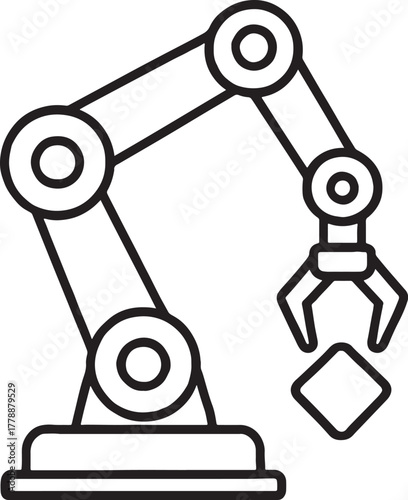 Industrial robot arm automation engineering concept

