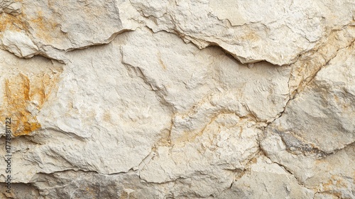 Cream limestone background texture natural stone surface with weathered layers and organic mineral formations for sustainable web design backdrop