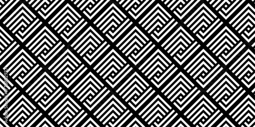 Modern abstract square line seamless pattern background. Seamless vintage design for banner and fabric geometric art. Minimal line Seamless geometric pattern with shapes. Decoration and maze ornament.