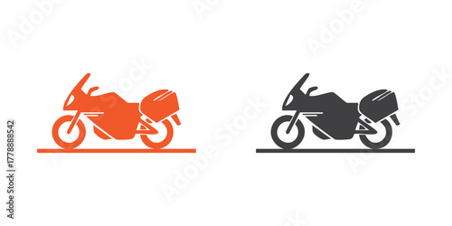 Motorcycle & Bike Types Icons – Sport, Cruiser, Scooter, Classic Vector
