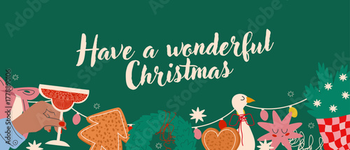 Have a wonderful Christmas banner, cover