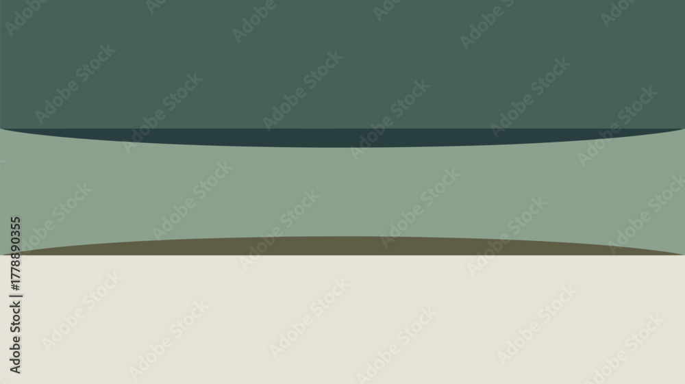 Obraz premium A simple abstract background with horizontal bands of varying shades of green and beige color tones