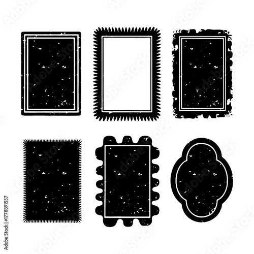 Collection of various vintage-style frames with unique designs and textures for artistic decoration purposes