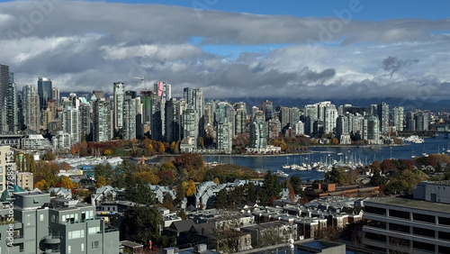 Vancouver Cityscape with Granville Island, False Creek, and Yaletown Skyline