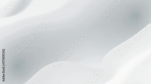 Abstract reflective ripples on white surface. Milky water waves. Satin crumples. Loop 3d 
