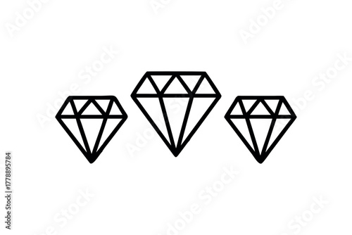 Three diamonds graphic symbol