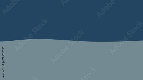 A simple illustration of a dark blue sky above a light blue ground with a slightly curved horizon line