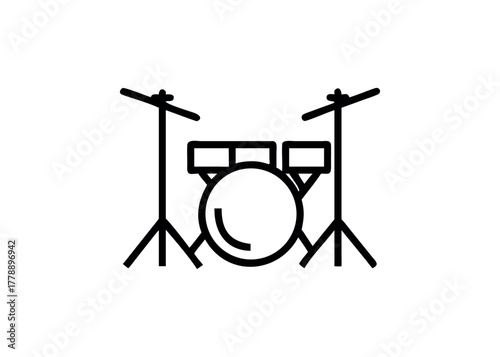 Drum Kit Outline Icon