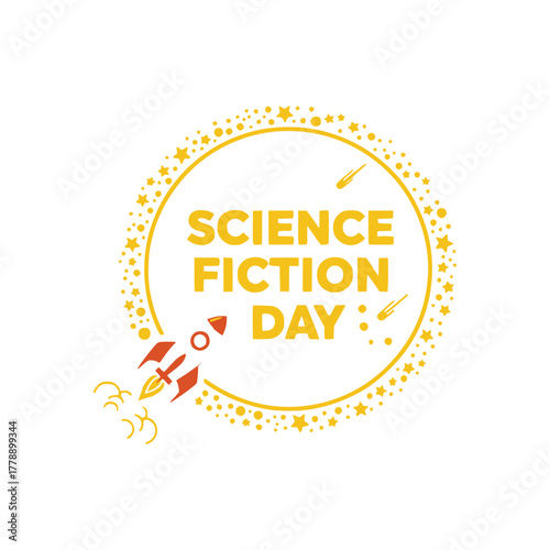 world fiction day banner design. science fiction vector concept