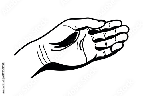 Open Hand Holding Invisible Object