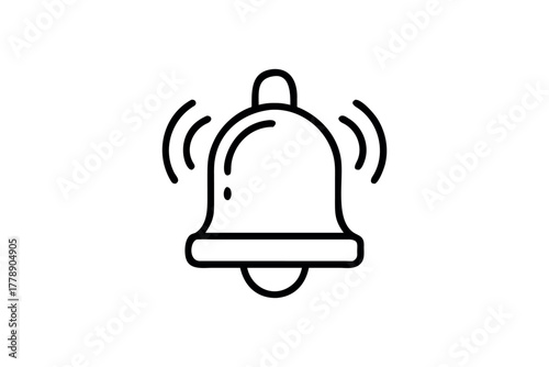 Alerting Bell Symbol Graphic Line Icon