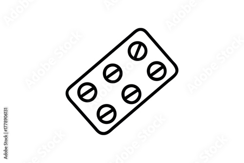 Pill blister pack icon