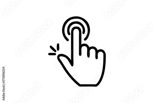 Gesture icon representing selection or activation