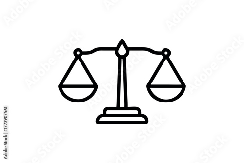 Symbol of Balance and Justice Scales Icon