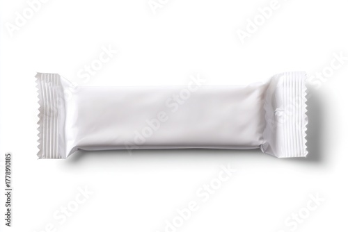 White blank energy bar packaging isolated transparent background

