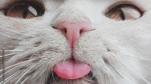 Close-up Acrylic Painting of a Cat's Face in Renaissance Style
