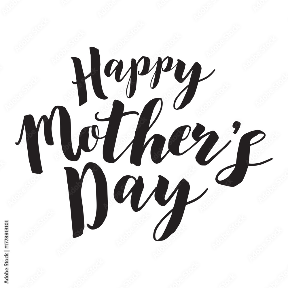 Naklejka premium Happy Mother's Day Typography Design