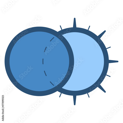 solar eclipse icon illustration