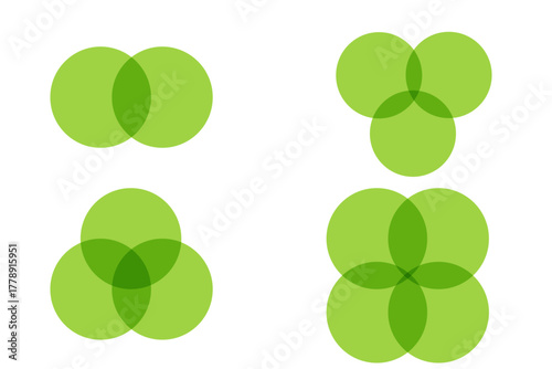 Venn infographic sections, template. Data chart with colorful circular elements.United business schema, area. 