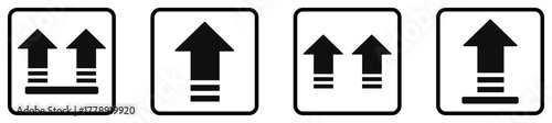 Set of this way up icon