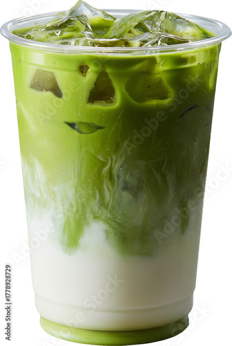 Photos matcha latte transparent background