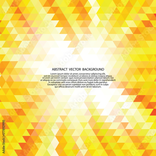 yellow abstract illustration geometric triangle design. eps 10