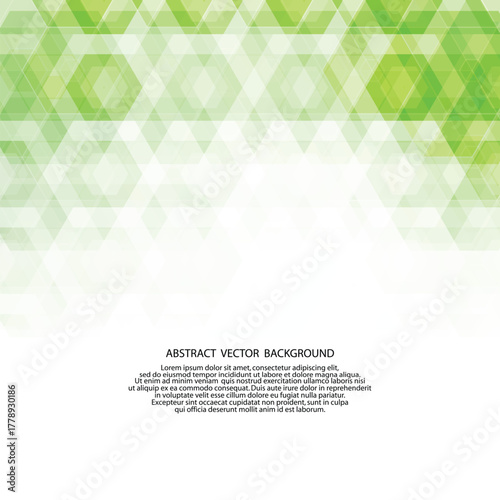 green hexagon background. Modern vector illustration. eps 10