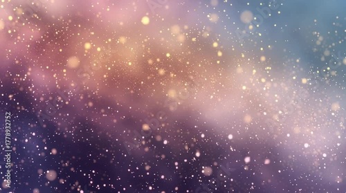 Abstract design with blue light particles in a dark cosmic space background perfect for Christmas or winter holiday illustrations