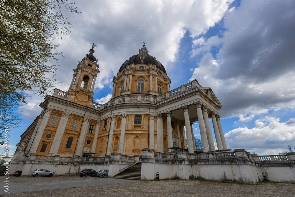 Obraz premium TURIN, ITALY, APRIL 1, 2025 - Basilica of Superga in Turin, Pedmont, Italy