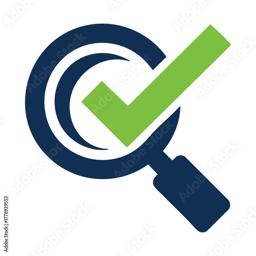 Search verify approve icon logo