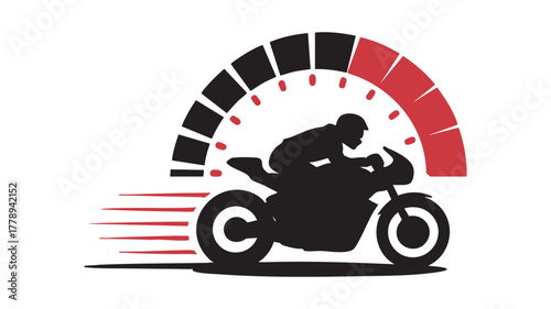 Motorbike speed indicator icon