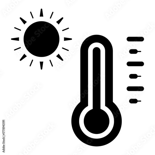 day temperature glyph icon