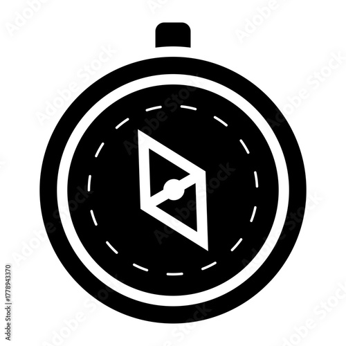wind direction compass glyph icon