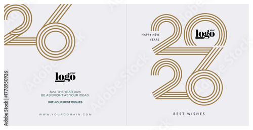 2026 logo and premium wish card. Happy new Year.