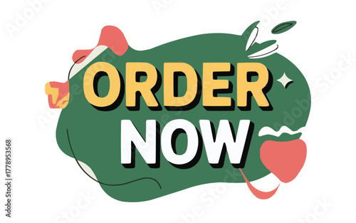 Order now! Get your stylish product today with vibrant modern design, perfect for social media marketing and online promotions