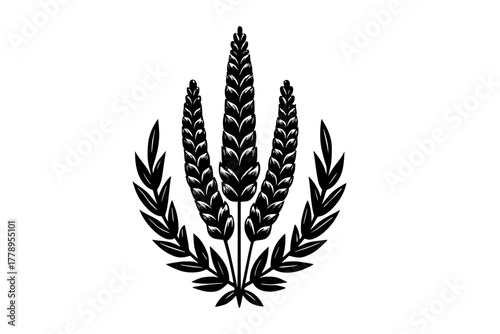 Elegant Herbal Emblem - symbol natural harmony growth. | Clean, isolated vector art for creative projects.