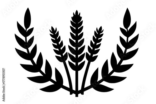 Elegant Laurel Olive Branch Bouquet | Clean, isolated vector art for creative projects.