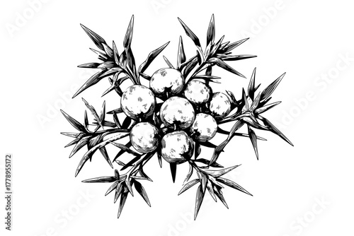 Mystic Mushroom Medley: Vintage Whimsy Puffballs Heather | Clean, isolated vector art for creative projects.