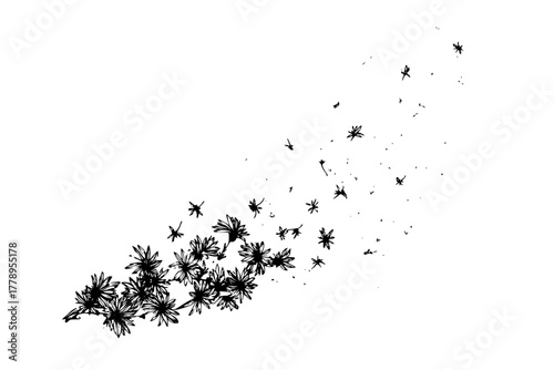 Safflower Buckwheat: Bouquet Nature's Beauty | Clean, isolated vector art for creative projects.