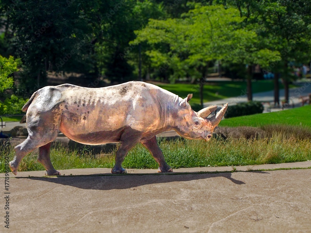 Fototapeta premium Rhinoceros in the Zoo