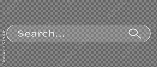 Transparent Search Bar UI Element