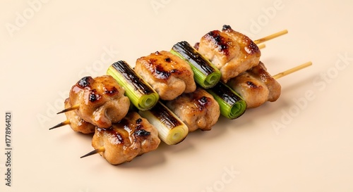 Delicious Grilled Chicken and Scallion Skewers
