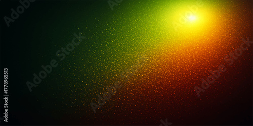 Abstract gradient background with speckled texture and bright light source