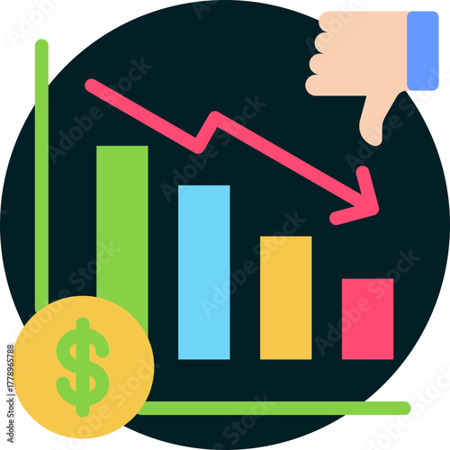 Disadvantage icon isolated on white background. vector illustration icon for business to consumer